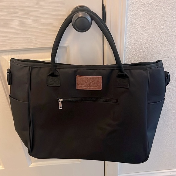 Black Zippered Tote Shoulder Crossbody Travel Bag Chukchansi Casino - Picture 7 of 7